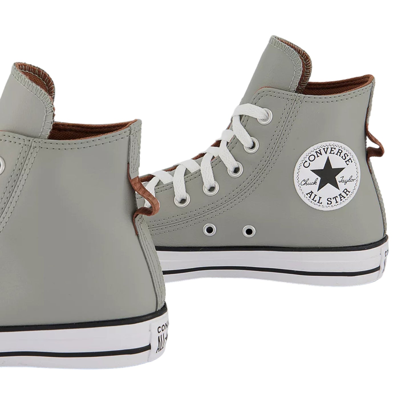 .Converse All Star Hi Trainers Slate Sage Mineral Clay Faux Leather - (A00477) - SAG - R1L6