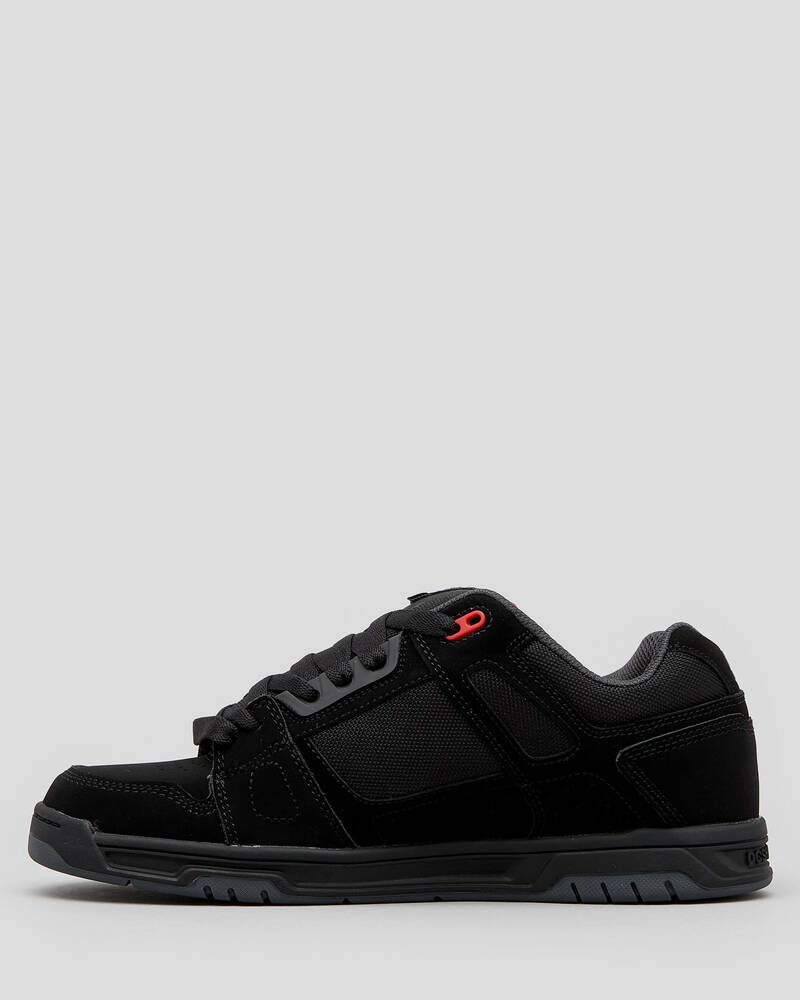.DC MENS STAG SHOES - BLACK/GREY/RED - (320188-BYR) - TAG - R2L13