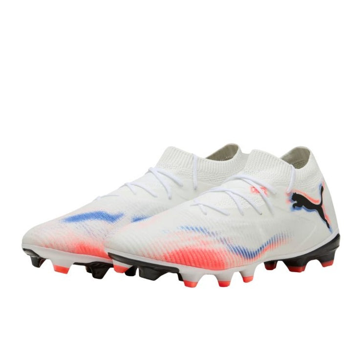 .PUMA FUTURE 8 MATCH FG/AG Boots - WHITE/BLACK/RED - (108593-01) - RJ8 - R2L17