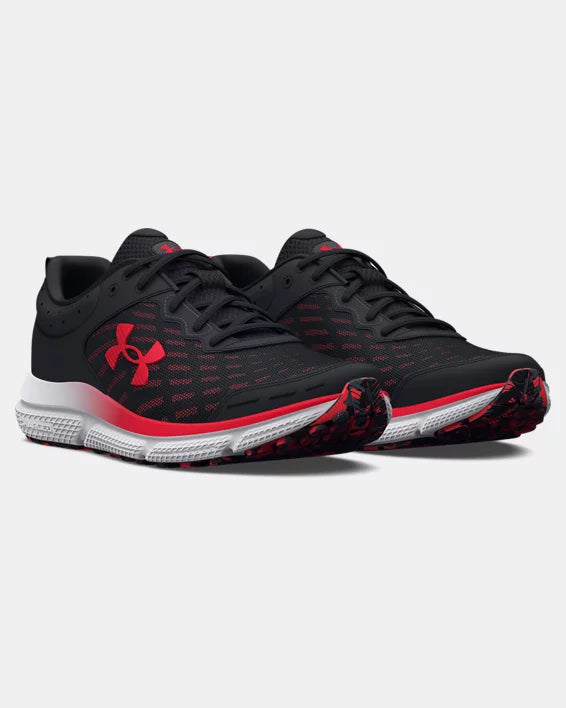 - Under Armour Mens Charged Assert 10 Black/Black/Red - (3026175 006) - M12 - R2L18