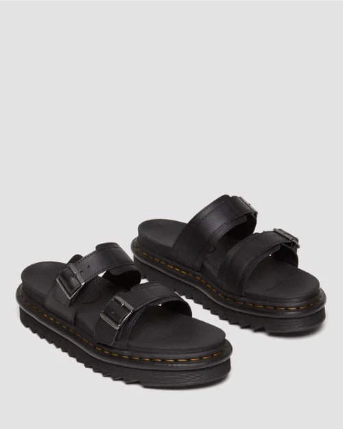 .Dr Martens Myles 2 Strap Buckle Sandal Black Brando Leather (23523001.BLK) - MY - R2L15