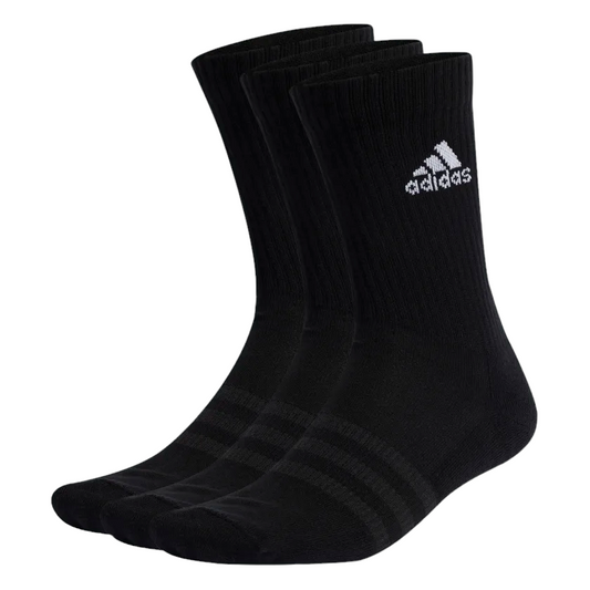 Adidas Unisex Cushioned Crew Socks BLACK 3pk - (IC1310) - F