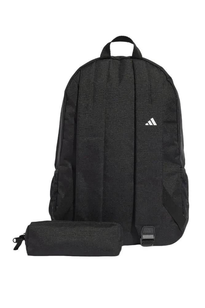 .Adidas Classic Back-to-School 3-Stripes BACKPACK WITH PENCIL CASE - BLACK/WHITE - (JI8081) - C23