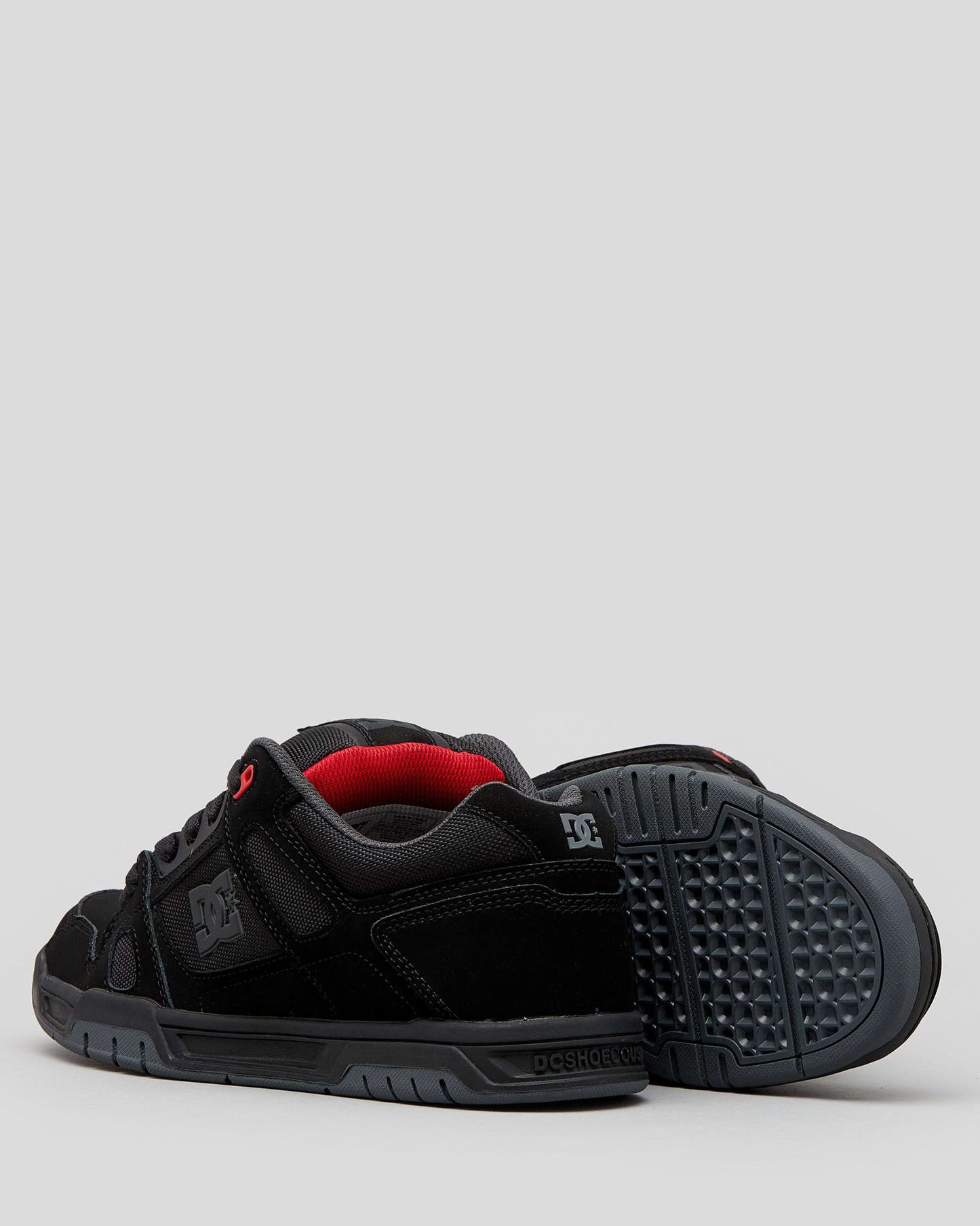 .DC MENS STAG SHOES - BLACK/GREY/RED - (320188-BYR) - TAG - R2L13