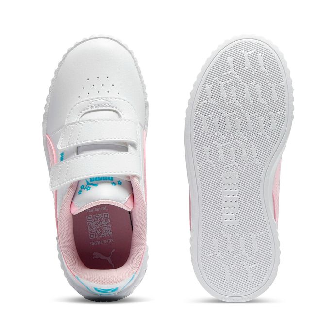 .PUMA KIDS CARINA 3.0 JELLY HEAVEN - WHITE/PEARL PINK - (405055-01) - CJ3 - R1L10