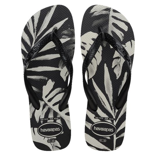 .Havaianas Mens Top Aloha Flip Flops - BLACK/WHITE - (ALOHA 7892) - HVAO - F