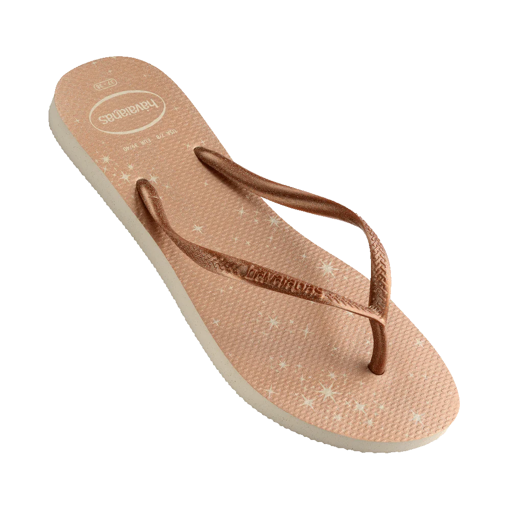 Havaianas slim glitter discount gold