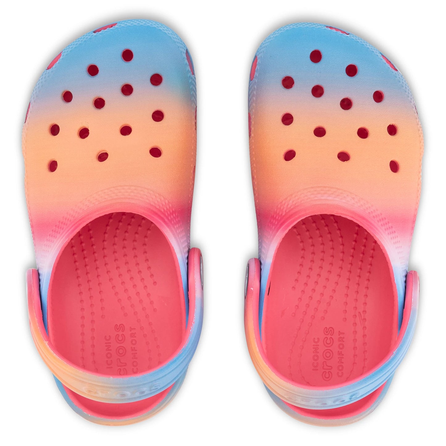 - Crocs Classic Toddler Hyper Pink Multi Colour Dip (209043-6WA) - F