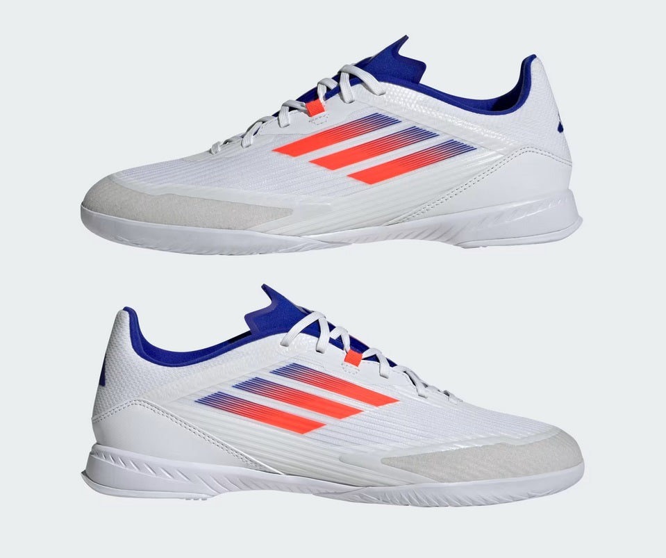 .Adidas Mens F50 League INDOOR BOOTS Football - WHITE/RED/BLUE - ( IF1395 ) - RBW - R2L17