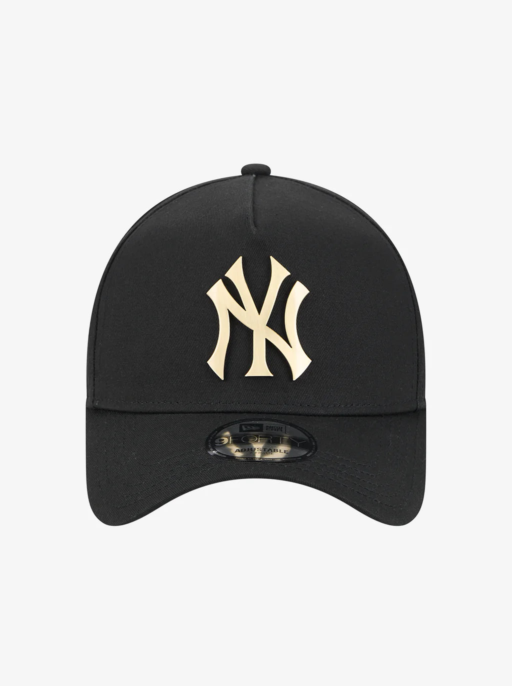 .New Era 940 A-Frame NY Yankees Antique Metal Badge Snapback - BLACK - (60747618) - F