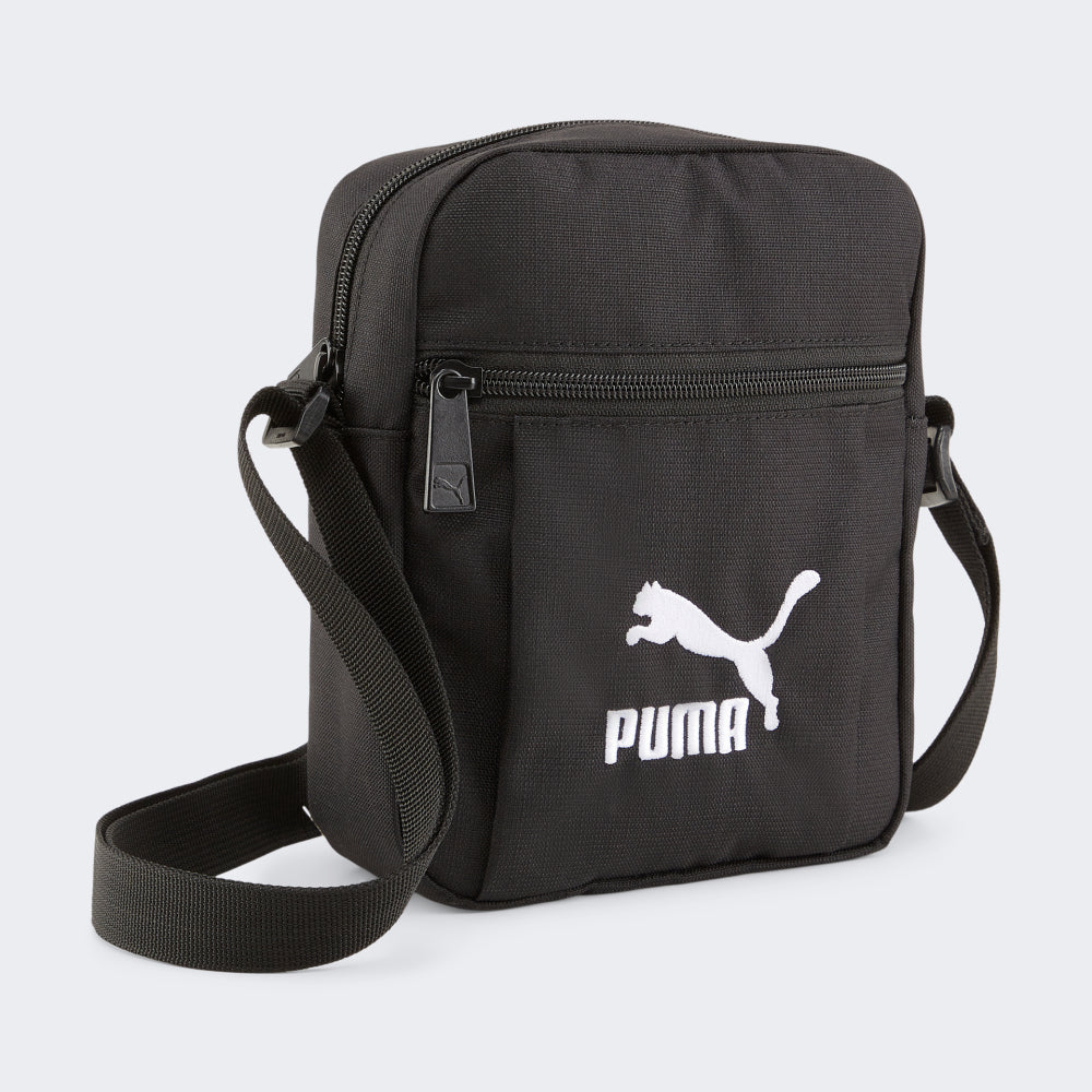 - Puma Embroided Logo Classics Archive Compact Portable Pouch - Black/White - (090573 01) - F