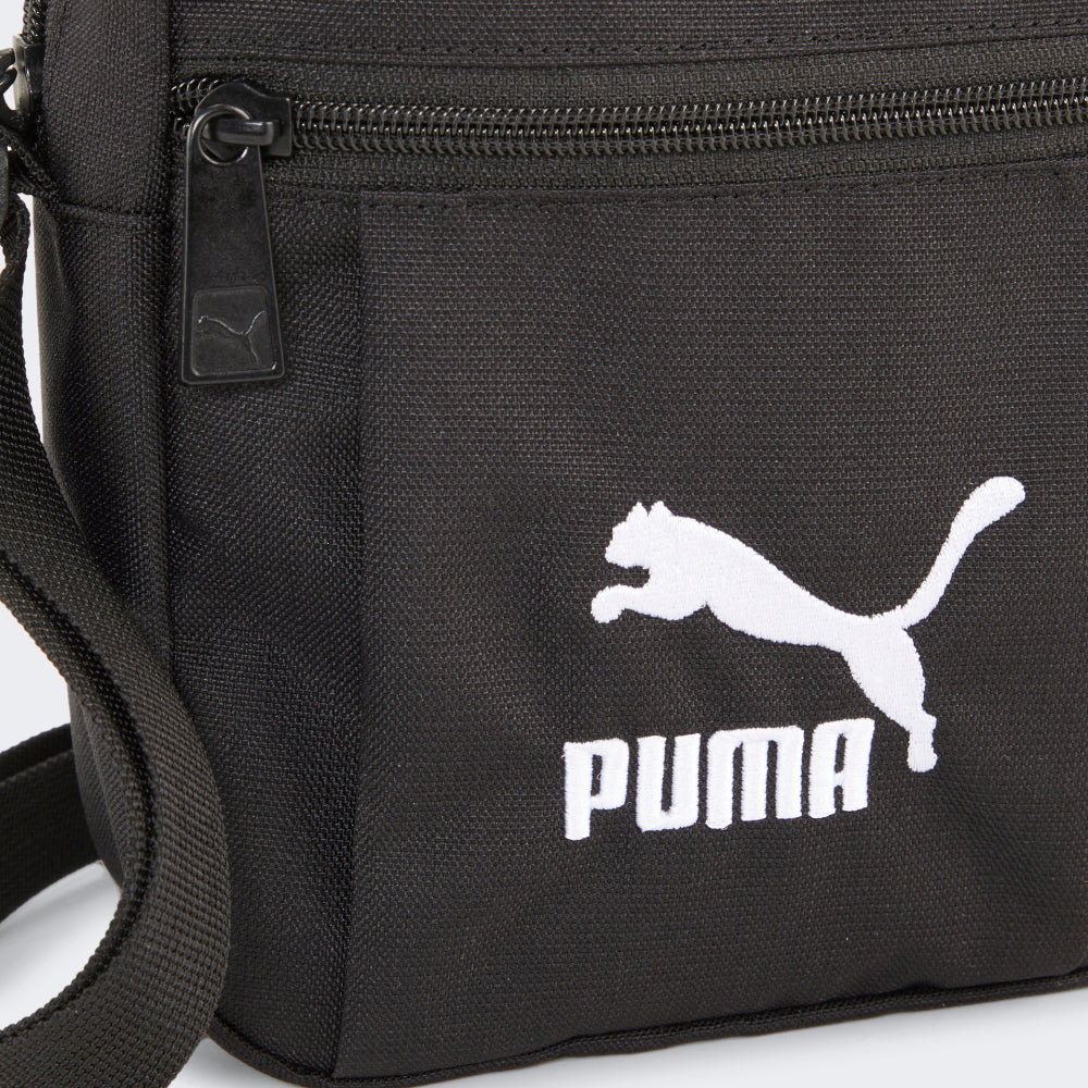- Puma Embroided Logo Classics Archive Compact Portable Pouch - Black/White - (090573 01) - F