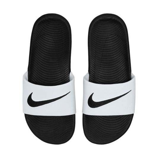 Nike Kawa Kids Slides White/Black - WK - (819352-100) - R2L16