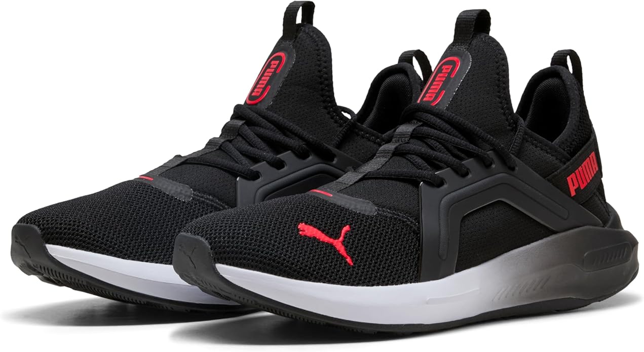 .PUMA Softride Enzo 5 Running Shoes - BLACK/RED/WHITE - (311098-35) - ET - R1L5