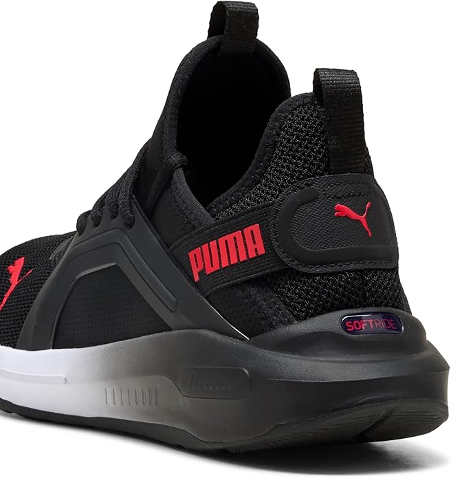 .PUMA Softride Enzo 5 Running Shoes - BLACK/RED/WHITE - (311098-35) - ET - R1L5