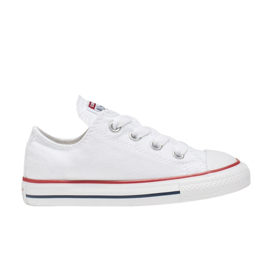 - Converse Chucks Toddler Lo Cut Wht/Red Canvas (7J256) - WHT LO - R1L1