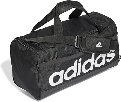 .Adidas Liner Duffel Bag MEDIUM - BLACK/WHITE - ( HT4743 ) - C17