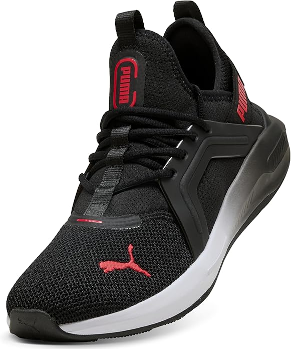 .PUMA Softride Enzo 5 Running Shoes - BLACK/RED/WHITE - (311098-35) - ET - R1L5