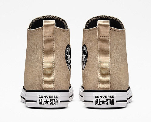 .Converse Chuck Taylor Workwear Textures Hi - NOMAD KHAKI/OAT MILK/BLACK - (A02780) - RTO - R1L7