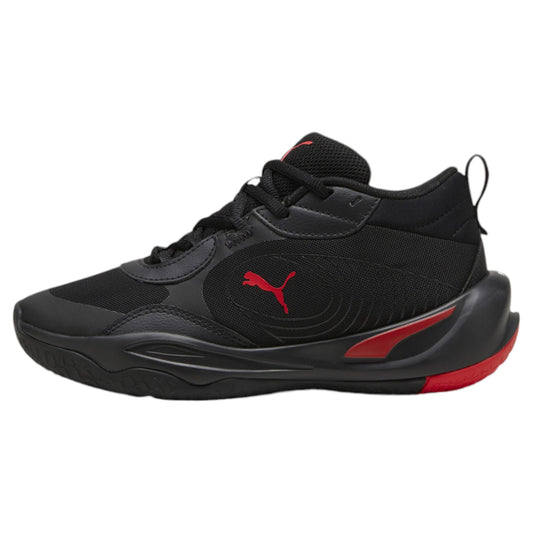 .PUMA PLAYMAKER PRO JR KIDS/YOUTH Basketball Shoes - BLACK/RED - (310370 04) - PJR - R1L3