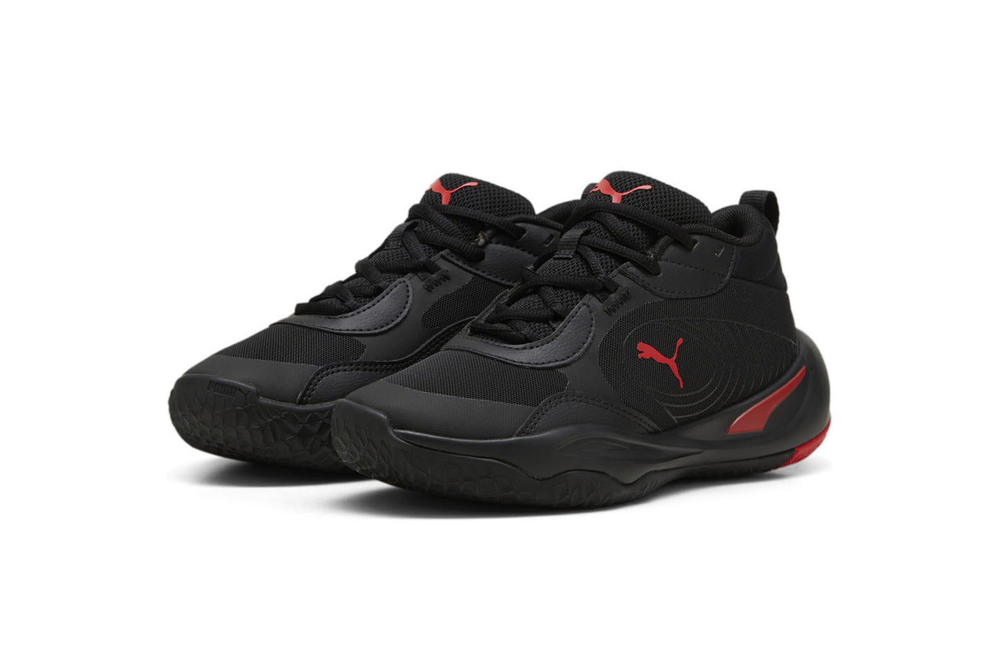 .PUMA PLAYMAKER PRO JR KIDS/YOUTH Basketball Shoes - BLACK/RED - (310370 04) - PJR - R1L3