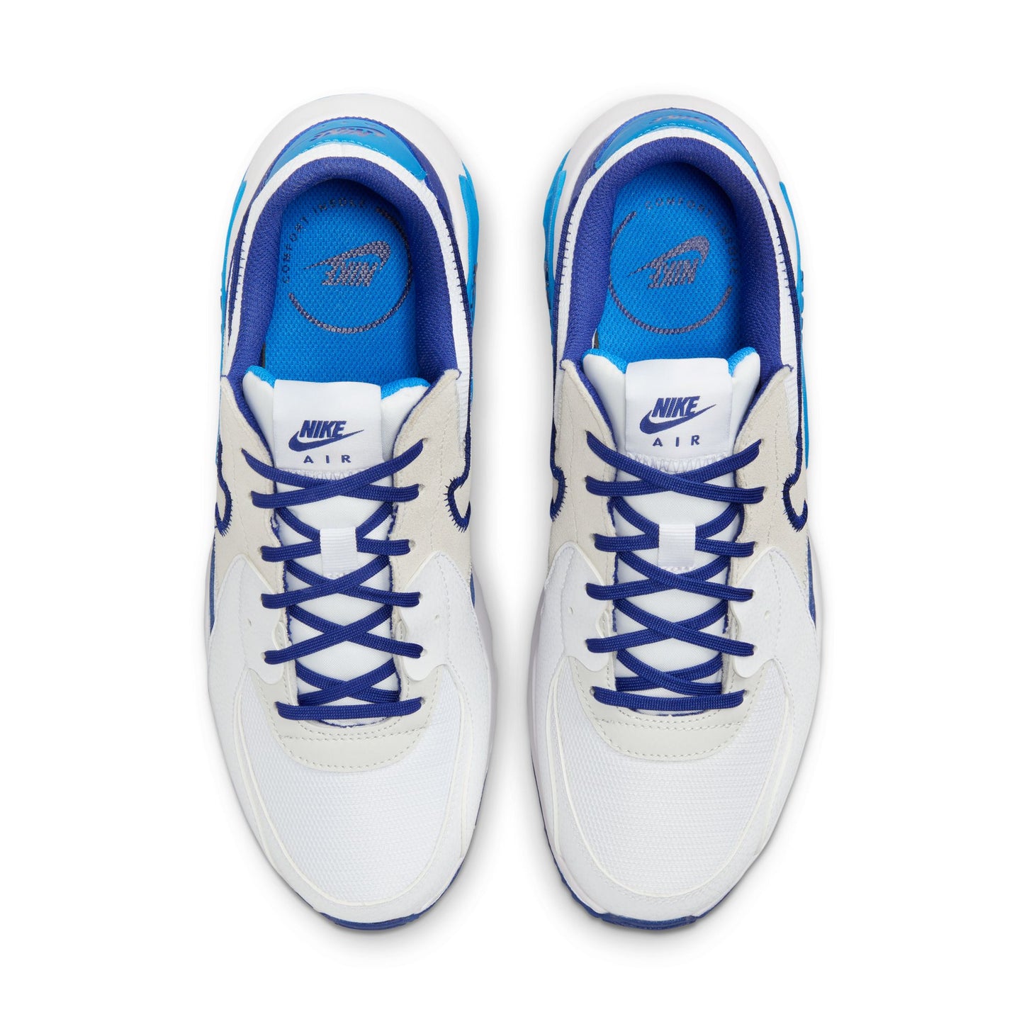 .Nike Air Max EXCEE LIFESTYLE SHOES - WHITE/DEEP ROYAL BLUE-PHOTO BLUE (DZ0795-100) - RY - R1L4