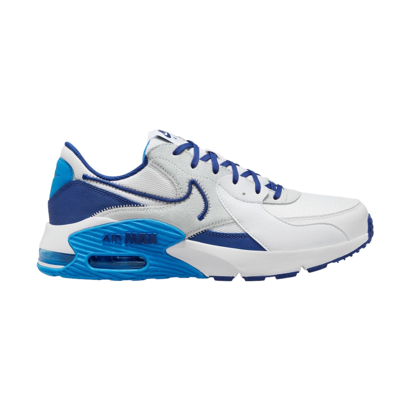 .Nike Air Max EXCEE LIFESTYLE SHOES - WHITE/DEEP ROYAL BLUE-PHOTO BLUE (DZ0795-100) - RY - R1L4