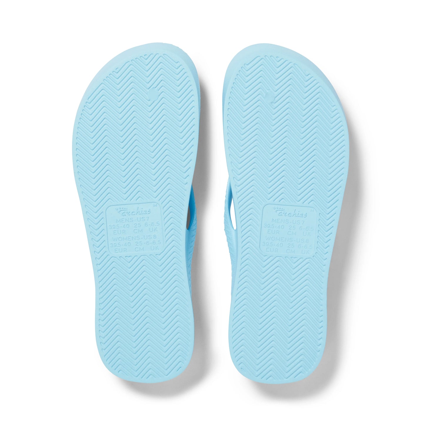 .Archies Unisex Classic Arch Support Jandals - SKY - F