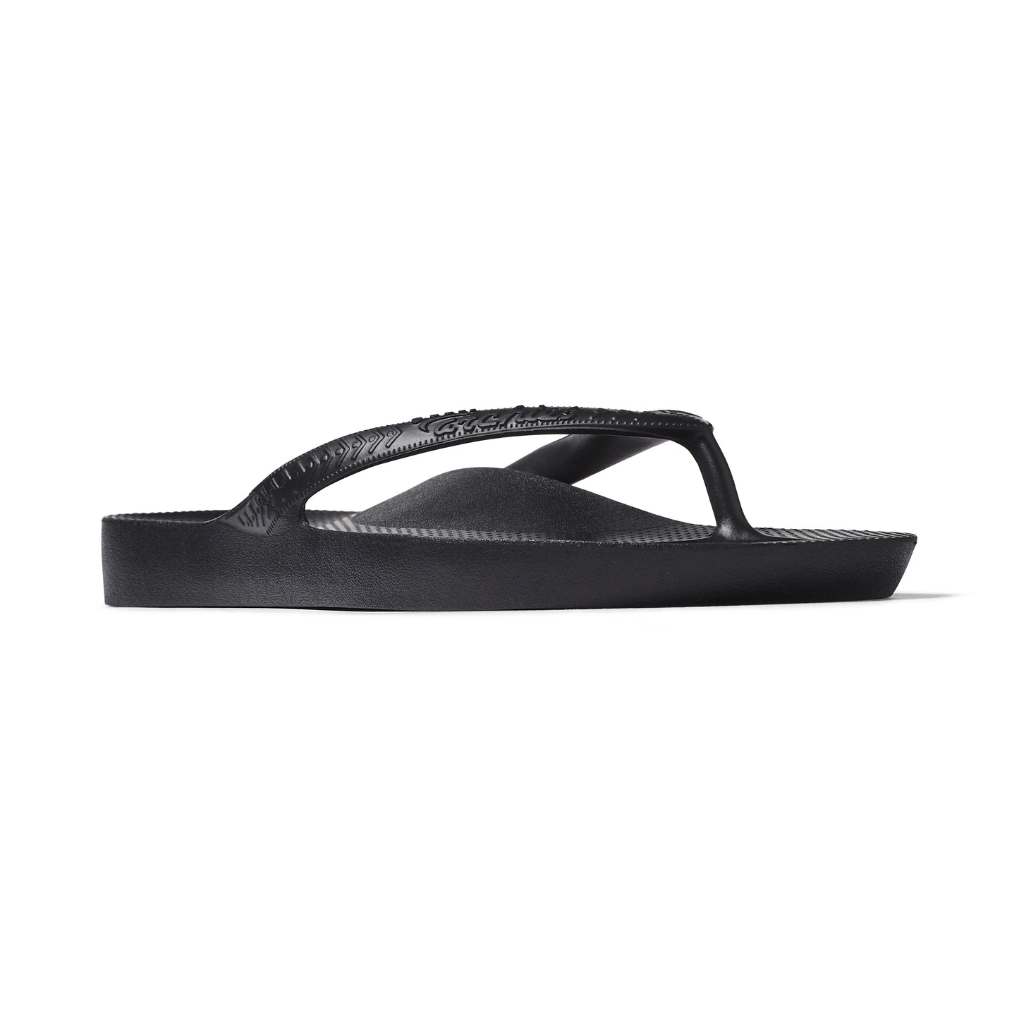 .Archies Unisex Classic Arch Support Black Jandals - BLK - F