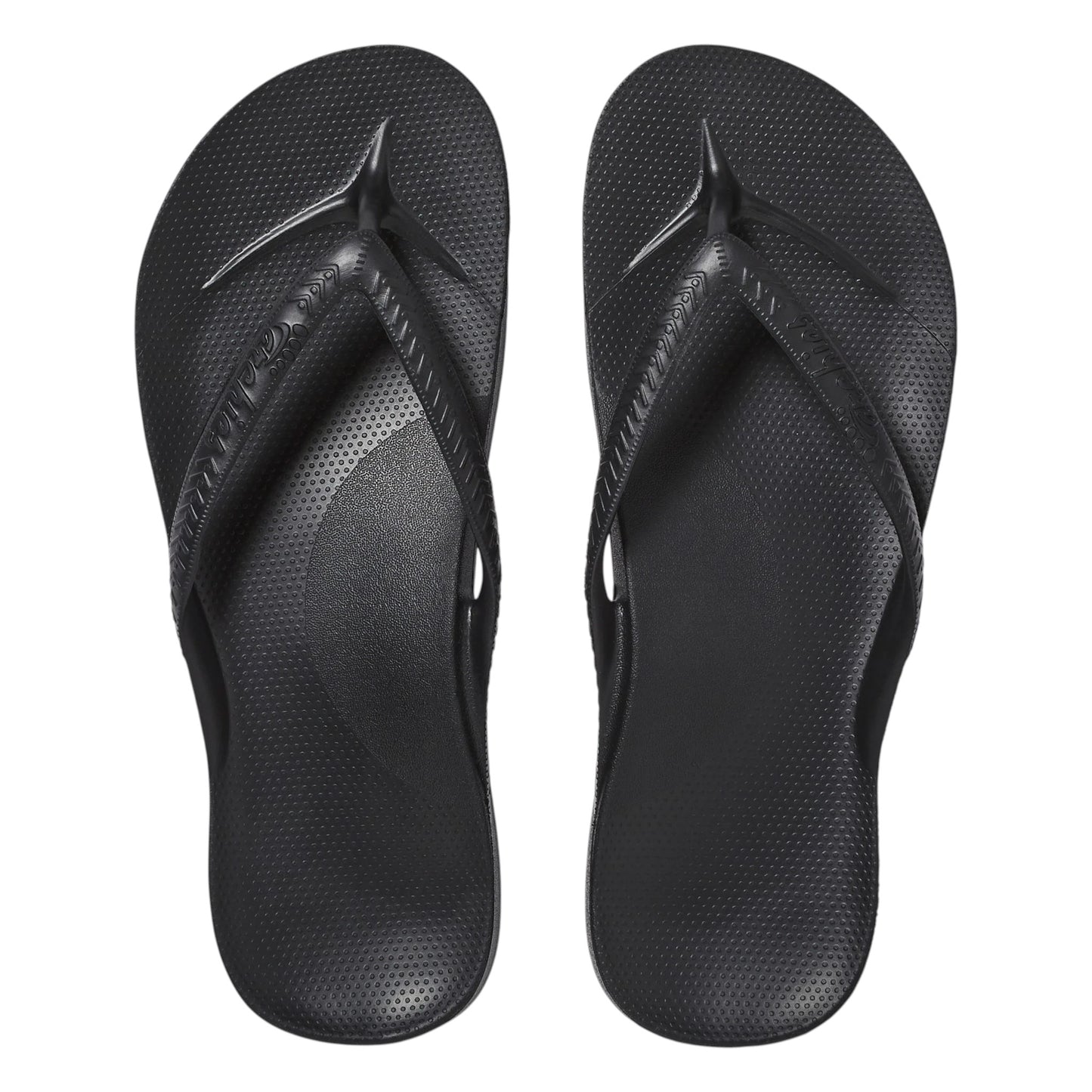 .Archies Unisex Classic Arch Support Black Jandals - BLK - F