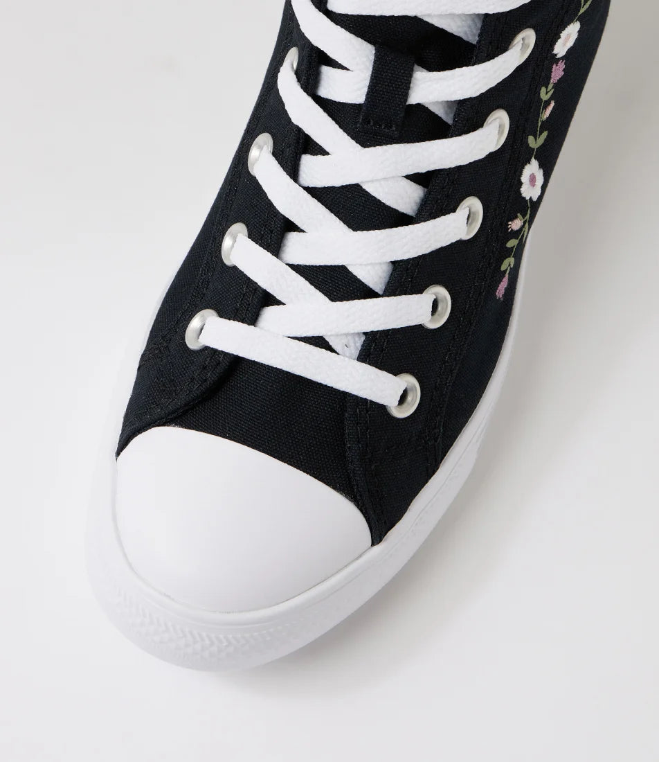 .Converse Day One Og High Top W Black White Petal Canvas Sneakers FOAM sole - (A20504C) - FLR - R1L7