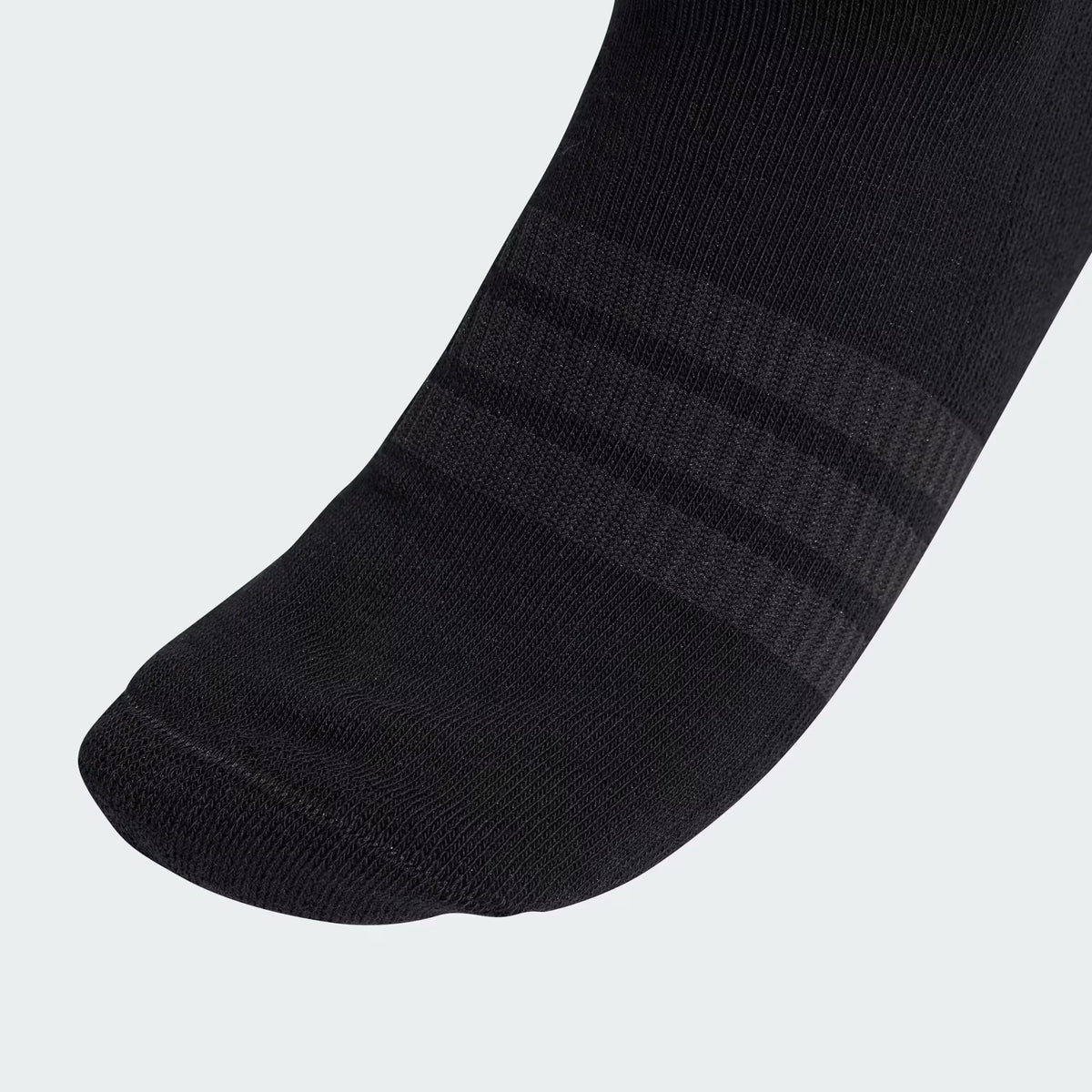.ADIDAS CUSHIONED SPORTSWEAR ANKLE SOCKS 3 PAIR PACK BLACK/WHITE- (KC9633) - F