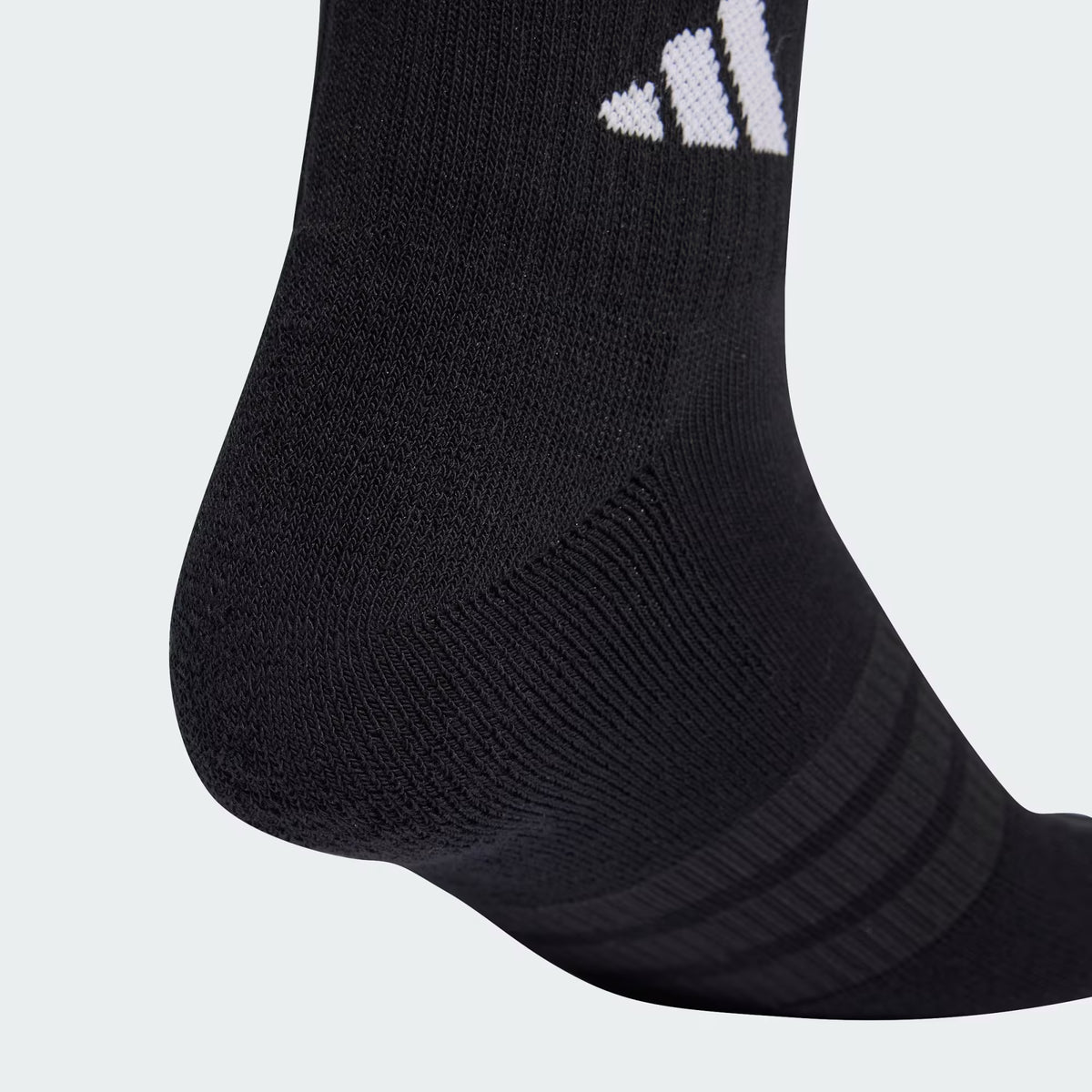 .ADIDAS CUSHIONED SPORTSWEAR ANKLE SOCKS 3 PAIR PACK BLACK/WHITE- (KC9633) - F