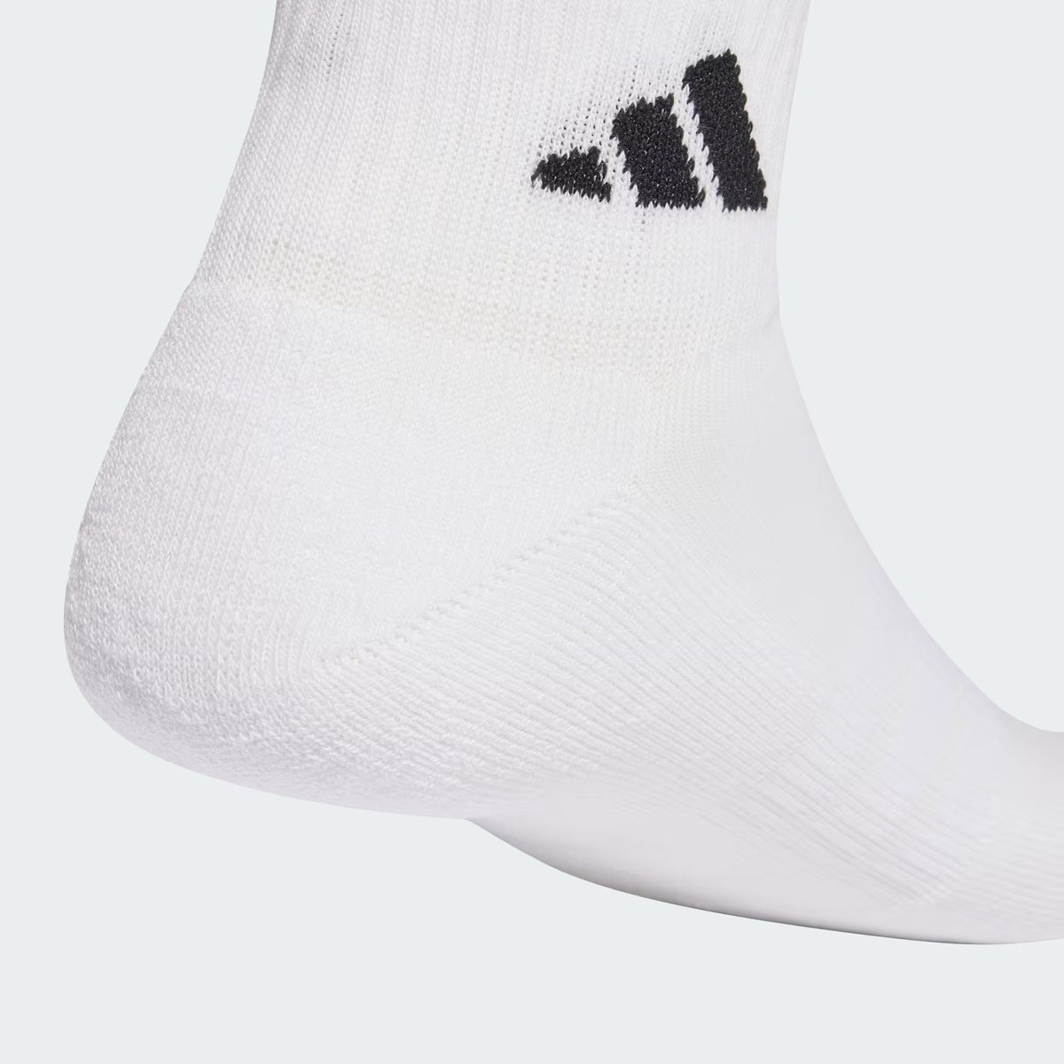 .ADIDAS CUSHIONED SPORTSWEAR ANKLE SOCKS 3 PAIR PACK WHITE/BLACK- (JZ0523) - F