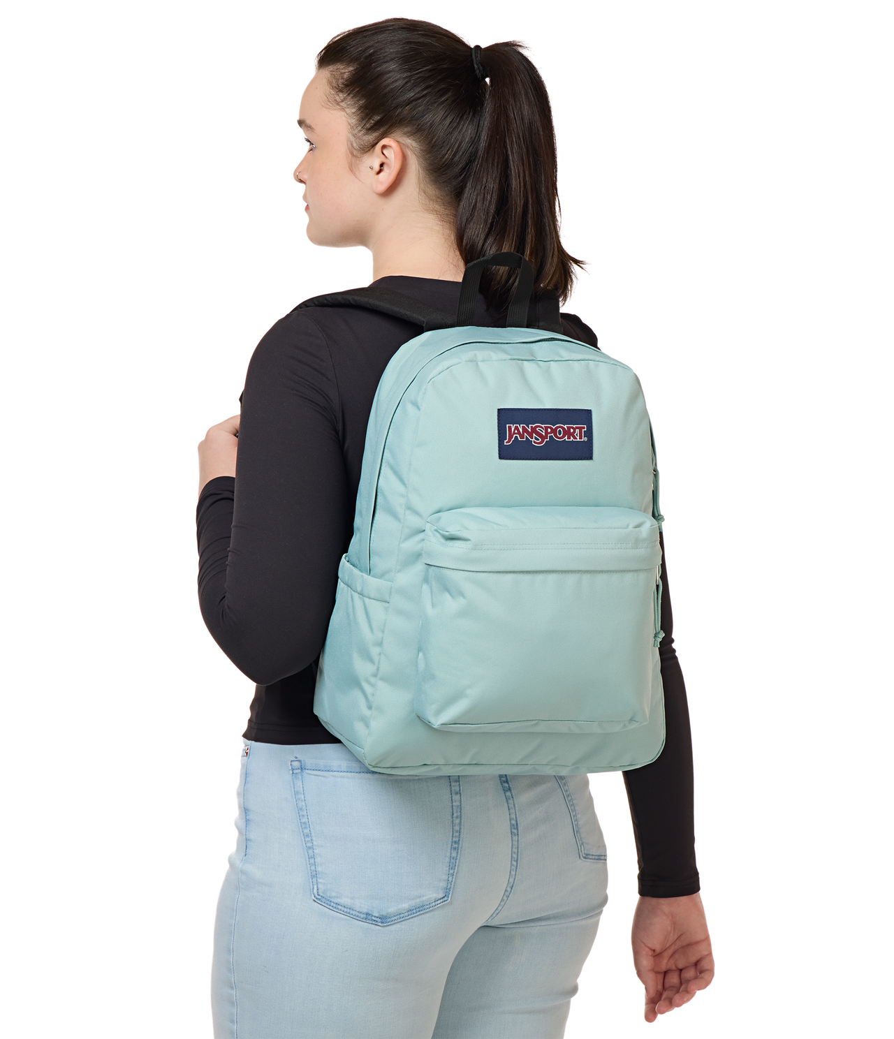 .Jansport Superbreak Plus Faded Sage Backpack 26L - (JS0A4QUELA8) - F