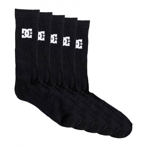 DC Crew Socks 5pk Black- (EDYAA03150) - F