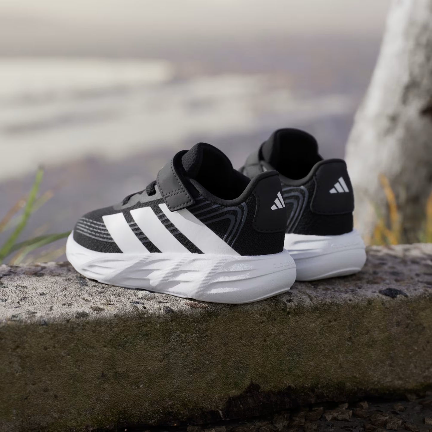 .Adidas Toddlers GALAXY 8 SHOES INFANT - BLACK/WHITE - (KI1681) - XY- R1L10