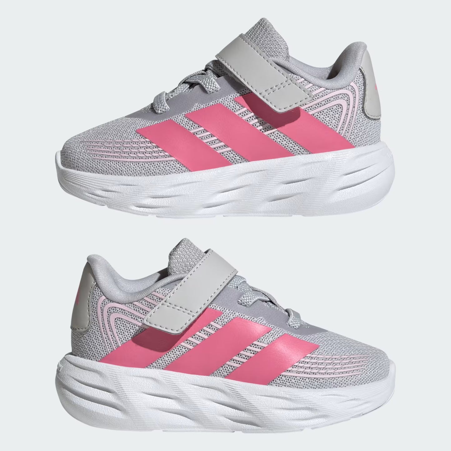 .Adidas Toddlers Galaxy 8 Shoes - PINK/WHITE - (KI1678) - K8 - R1L2