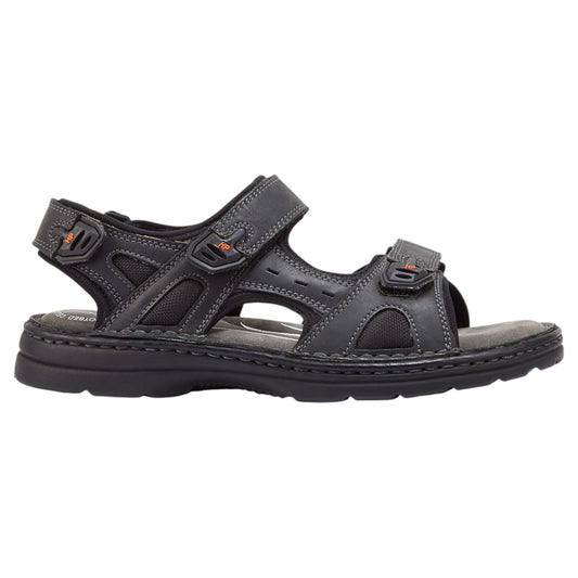 .Hush Puppies Simmer Black Leather Sandal (146477) - SMR - F