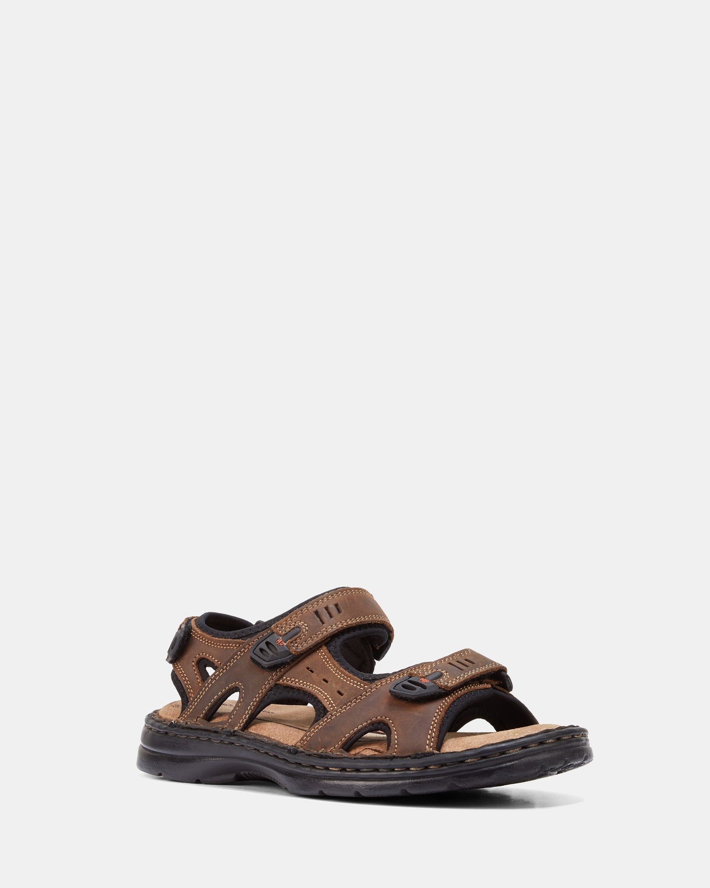 .Hush Puppies Simmer Brown Leather Sandal (146477) - SBR - F