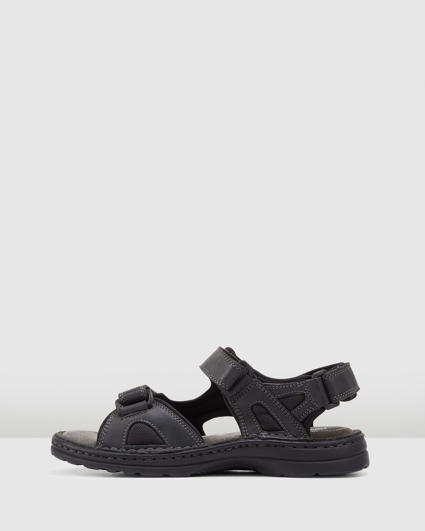 .Hush Puppies Simmer Black Leather Sandal (146477) - SMR - F