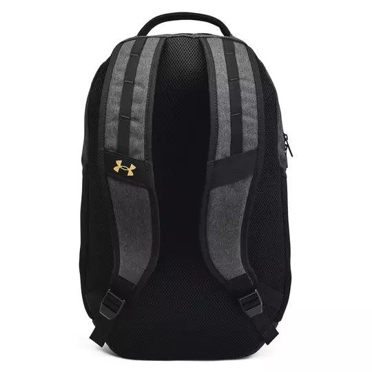 .Under Armour Hustle 6.0 BackPack - Black/Black/Metallic Gold - (1384672-005) - C25