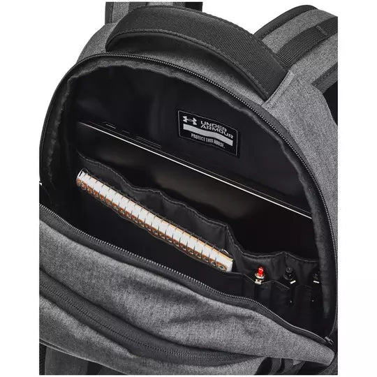 .Under Armour Hustle 6.0 BackPack - Black/Black/Metallic Gold - (1384672-005) - C25