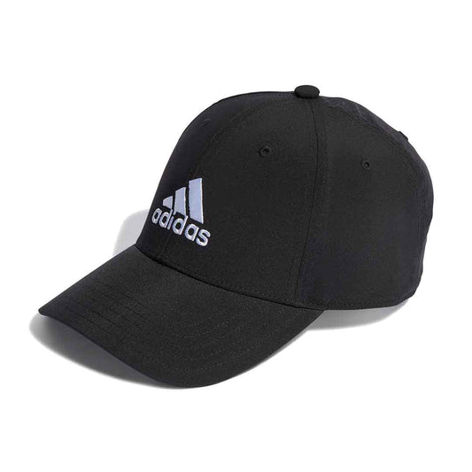 .ADIDAS EMBROIDERED LOGO LIGHTWEIGHT BASEBALL CAP - Black/White- (IB3244) - F