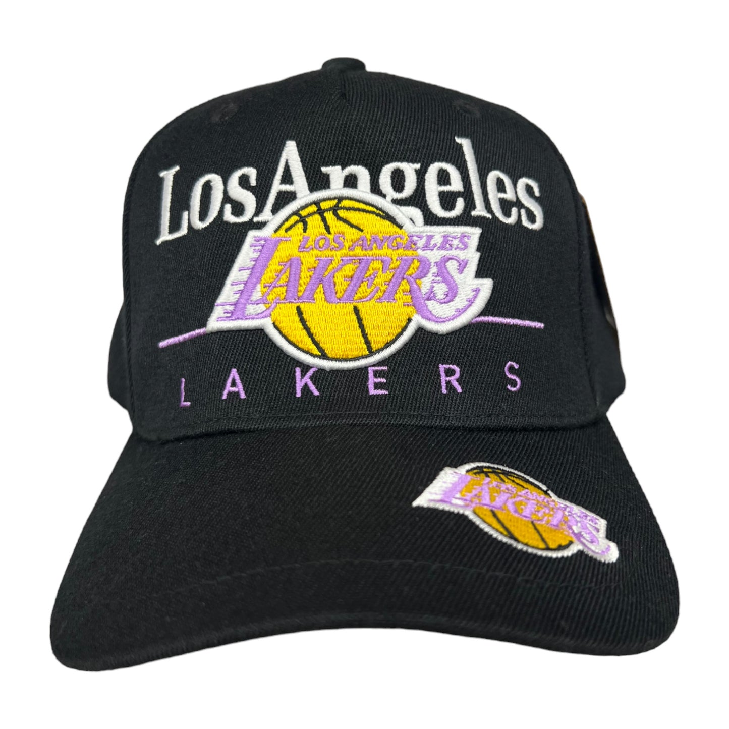 .MITCHELL & NESS CLASSIC UNDERSCORE LAKERS SNAPBACK - BLACK/TEAM COLOUR - ( LALBLCK ) - MNLK10