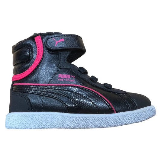 .Puma Toddler First Round Fur  - BLACK/PINK - (355180.02) - XT - R1L10