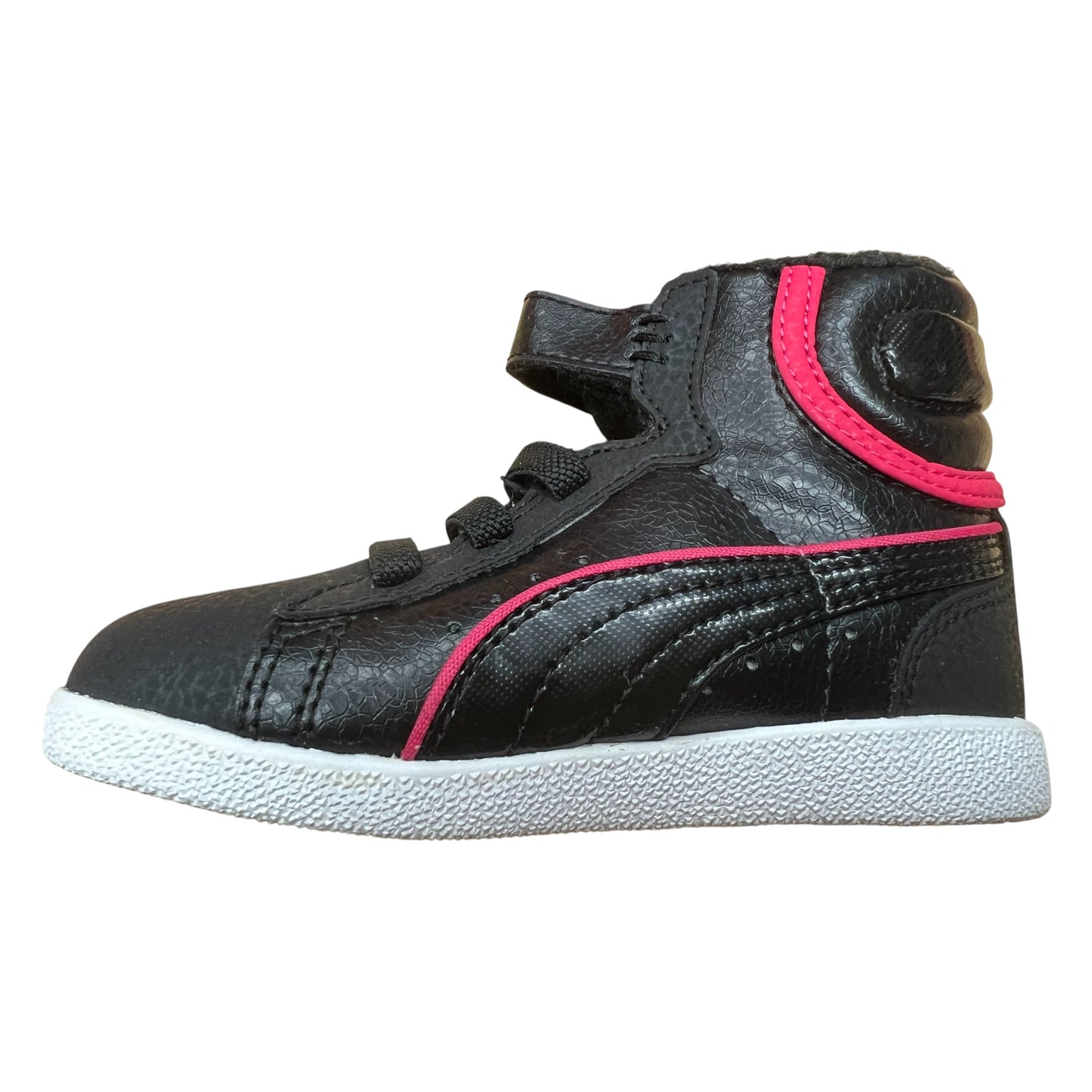 .Puma Toddler First Round Fur  - BLACK/PINK - (355180.02) - XT - R1L10