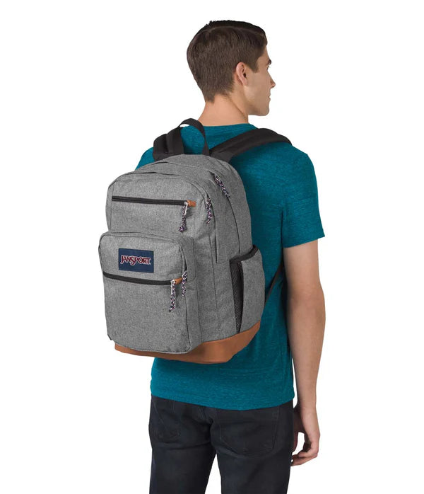 .Jansport Cool Student Grey Letterman Poly 34L Backpack - (JS0A2SDD3CL) - F - L/P