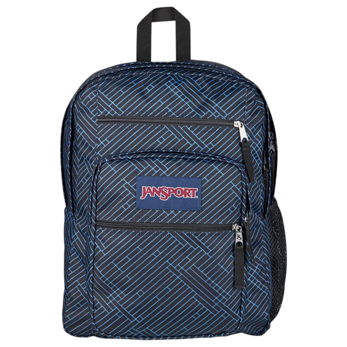 .Jansport Big Student BackPack Team Stripes Black/Blue 34L - (JS0A47JKA0E) - R2L1