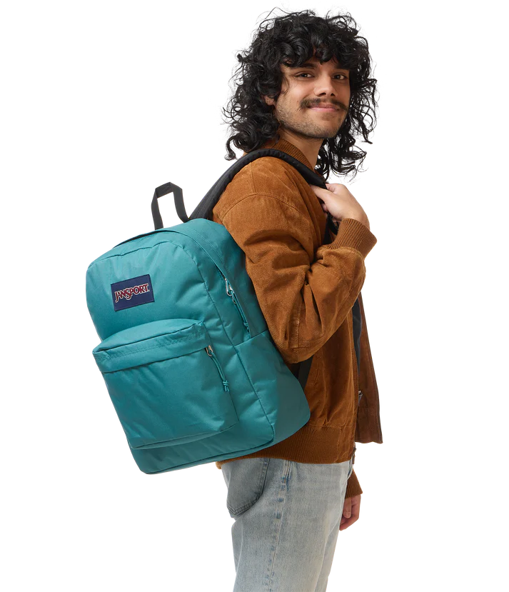 emereld green jansport backpack Jansport Superbreak Plus Emerald Pool Backpack 26L - (JS0A4QUEDH2)
